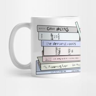 Pale book stack Mug